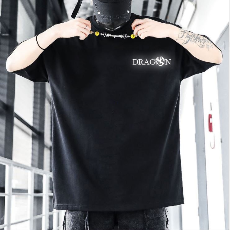 Áo Thun, Áo Thun Tay Lỡ Phom Rộng Unisex In Hình Dragon, In Decal Phản Quang Siêu Đẹp, Siêu Ngầu | BigBuy360 - bigbuy360.vn