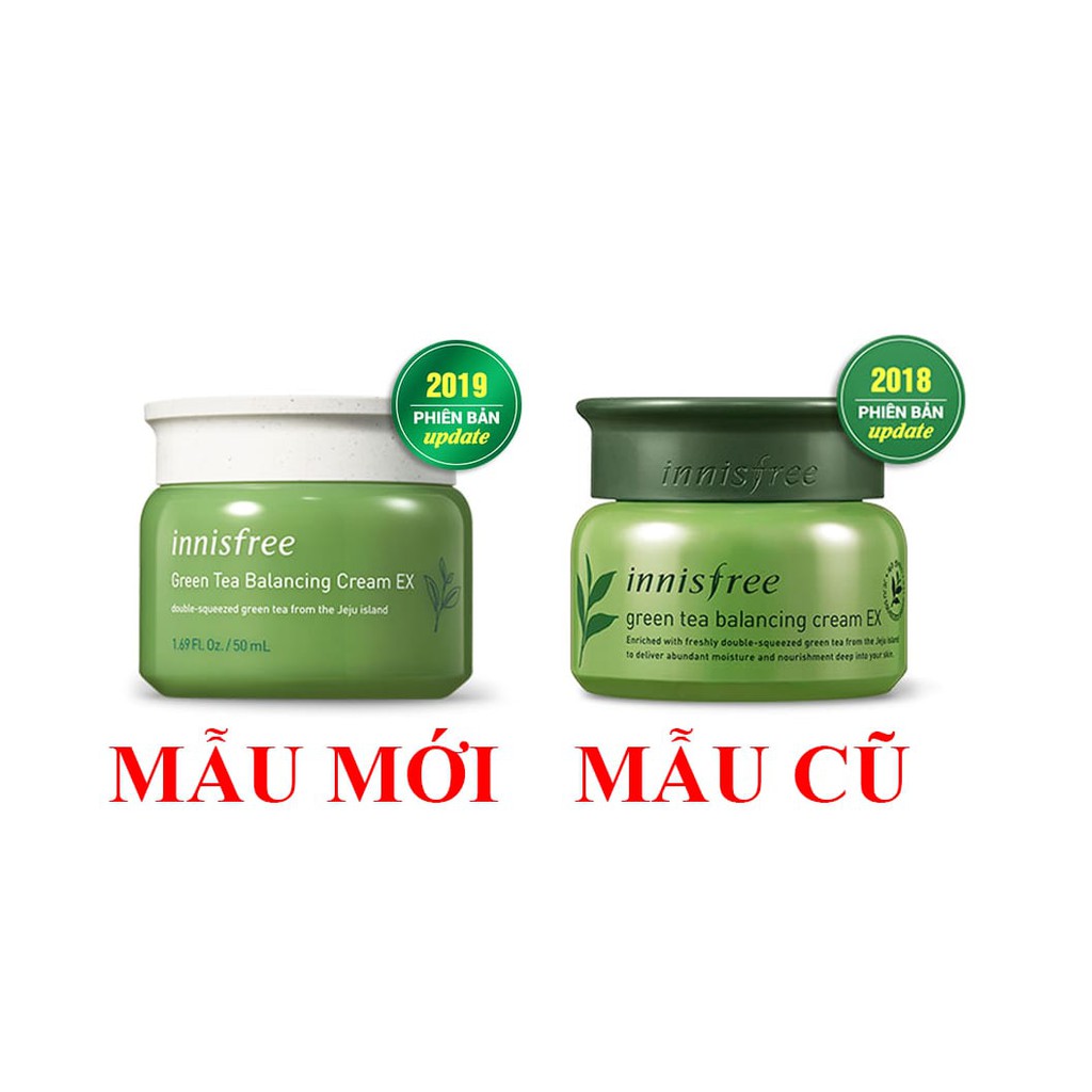 (New) KEM DƯỠNG DA TỪ TRÀ XANH DÀNH CHO DA HỖN HỢP INNISFREE GREEN TEA BALANCING CREAM