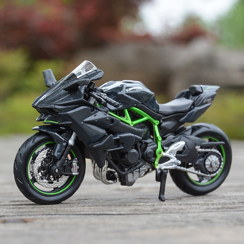 MAISTO Mô hình xe mô tô Kawasaki H2 R Ninja ZX-10R 12R 14R 9R Z1000 KX 250F tỉ lệ 1:18