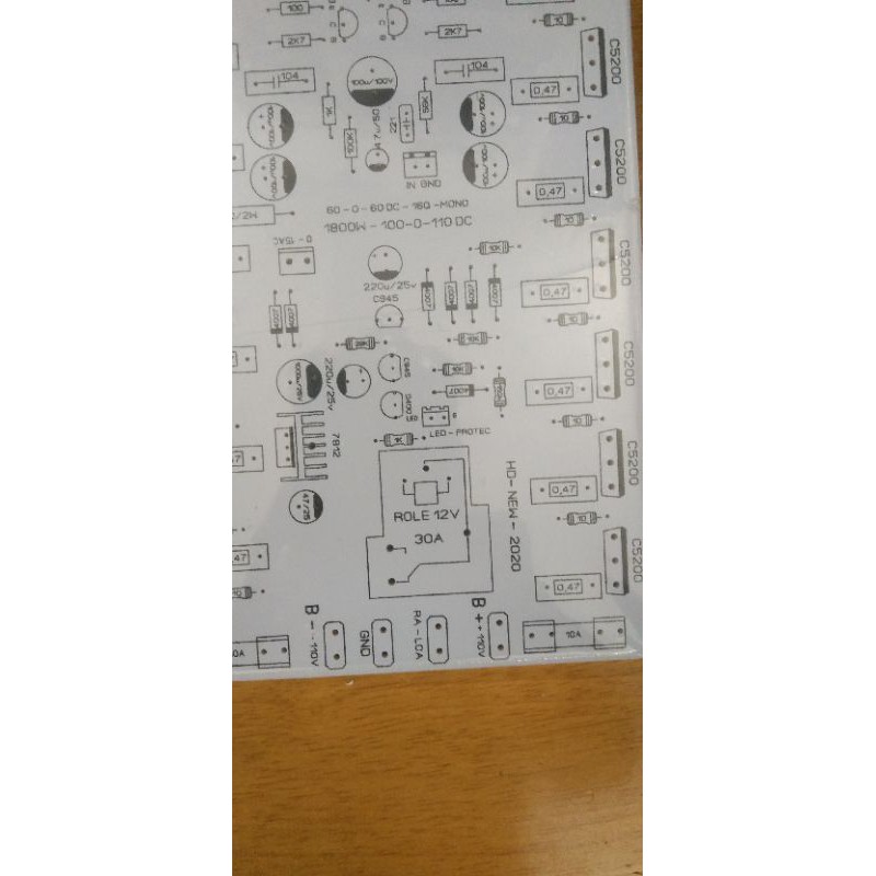 Pcb công suất 3u 18 sò một kênh BO SỢI THUỶ TINH