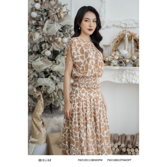 Sơ mi da báo Elise mới 99%