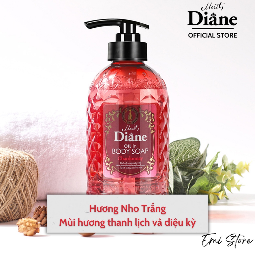 Sữa tắm Tinh dầu  Hương Nho Trắng - Moist Diane Oil in Body Soap Chardonnay-500ml