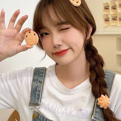 Kẹp Tóc Hình Bánh Quy Thiết Kế Mới Thời Trang Dành Cho Nữ