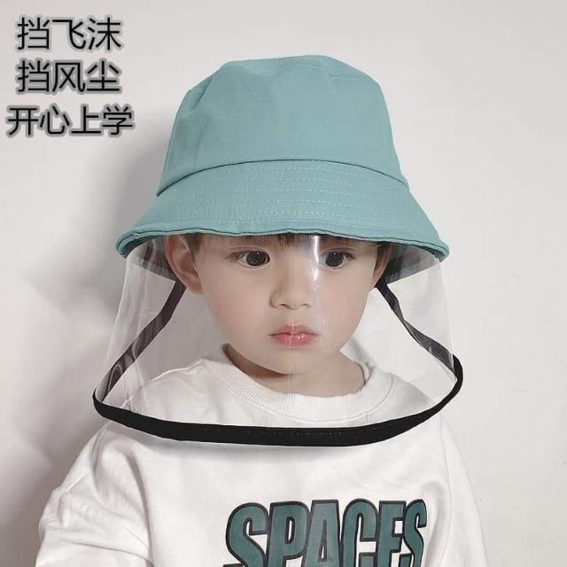 Mũ Kaki cho bé trai bé gái từ 1 - 3 tuổi, nón có chắn bụi phòng dịch cho bé