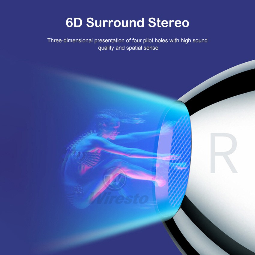 Tai Nghe Wiresto Âm Thanh Nổi Stereo Giúp Giảm Tiếng Ồn Thiết Kế Đầu 90 Độ Kèm Micro HD