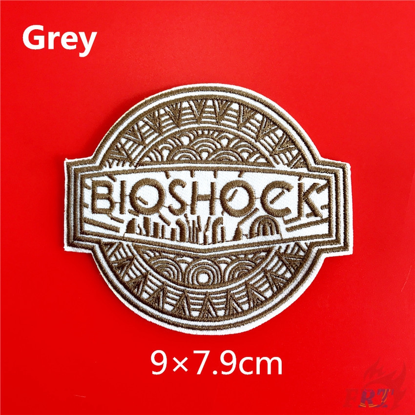 ☸ Sticker Ủi Thêu Hình Trò Chơi Điện Tử Bioshock ☸ 1 Sticker Ủi Thêu Hình Huy Hiệu