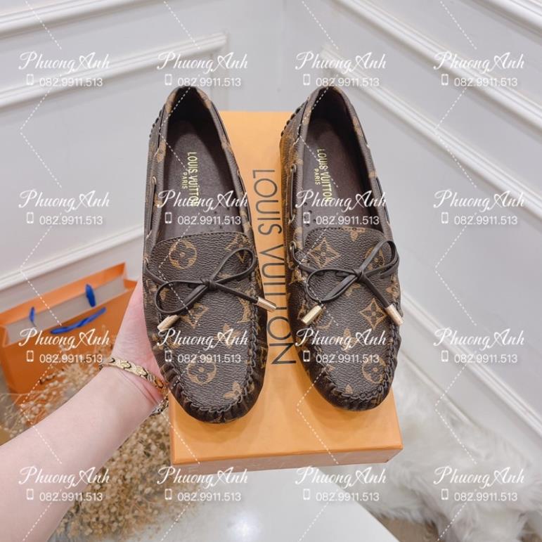 Giầy Moca LV Hoa Nâu