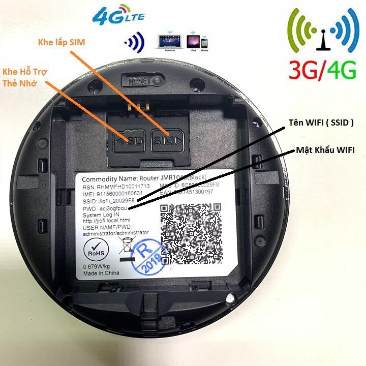 Bộ Phát Wifi JIO - Phát Wifi Từ Sim 3G 4G - JIO Wifi bán siêu chạy