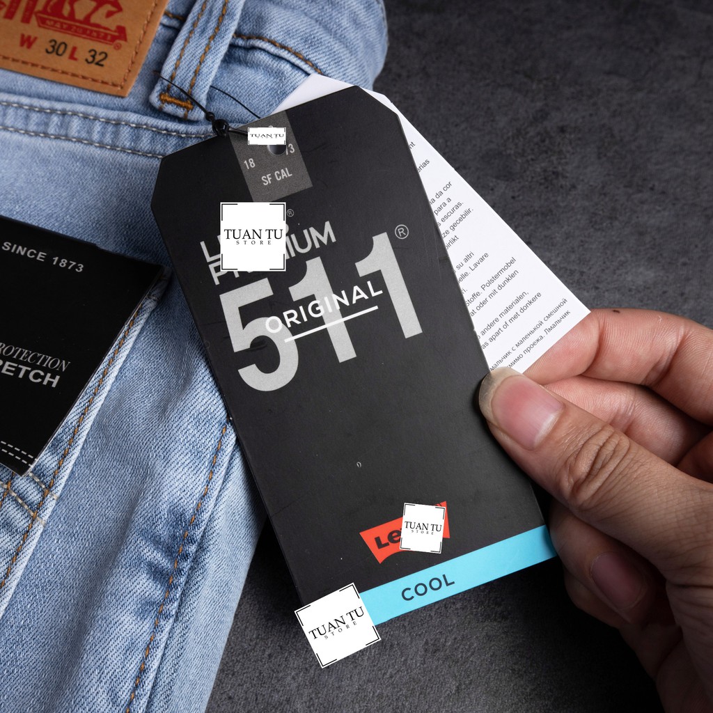 Quần Jeans Levis 511 made in cambodia -746 (Form Slimfit,chất vải co dãn,ống quần fit 15-18cm)