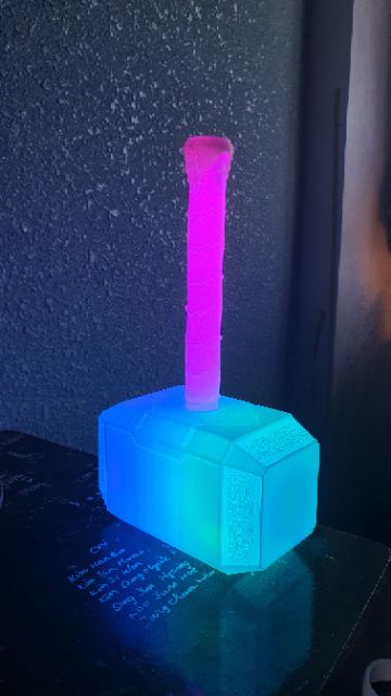 Đèn búa Thor (app IOS/Android) - 120 hiệu ứng mầu + 15 hiệu ứng nháy nhạc mic cảm biến + 50 hiệu ứng nháy nhạc PC