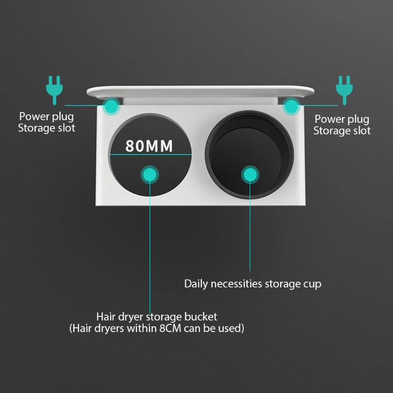 Giá Đỡ Máy Sấy Tóc Gắn Tường Không Cần Đục Lỗ Tiện Dụng