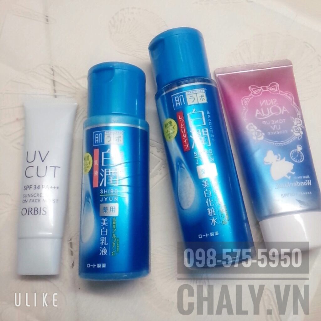 Nước hoa hồng dưỡng ẩm - dưỡng trắng Hada Labo Gokujyun/ Shirojyun Hyaluronic Acid Lotion 170ml Nhật