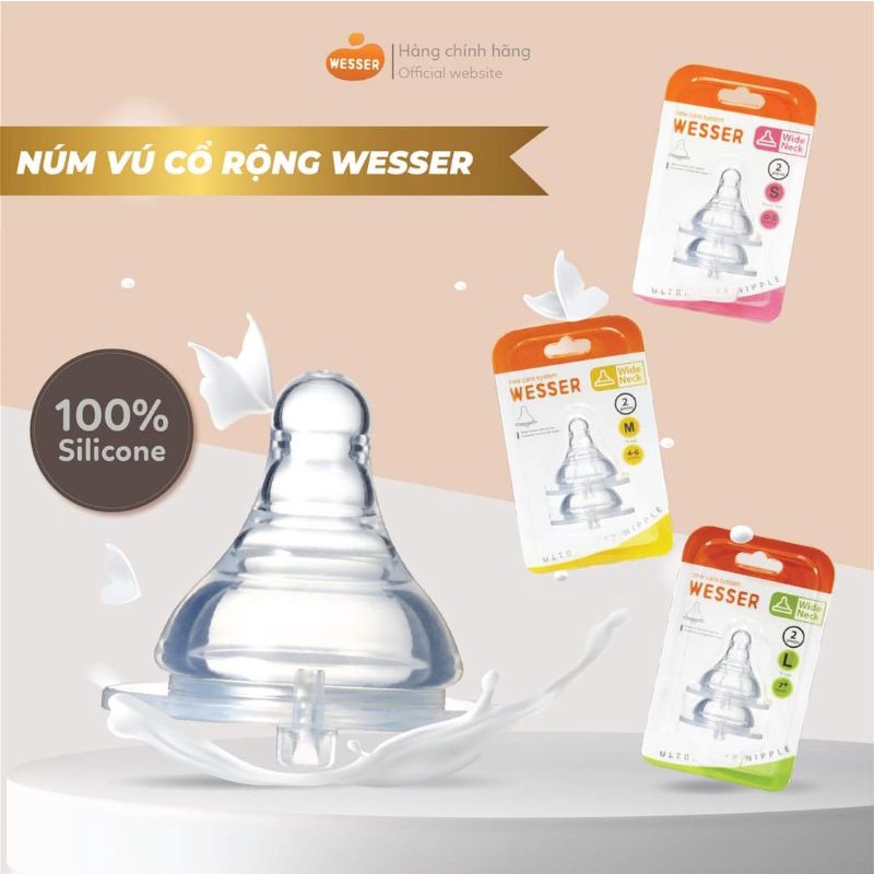 Núm ty  Wesser cổ rộng siêu mềm size S, M, L