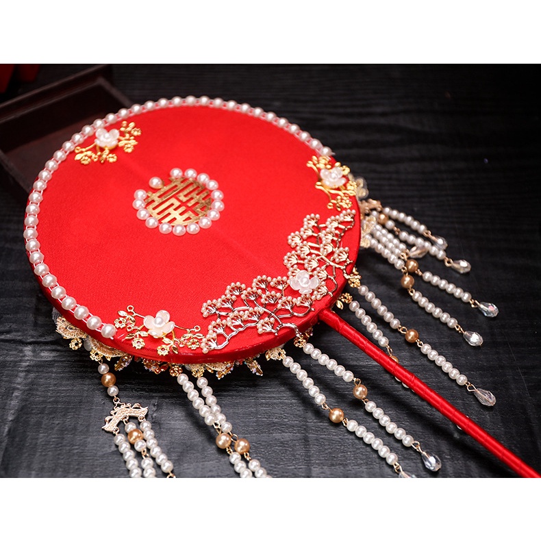 Quạt Cầm Tay Phong Cách Trung Hoa Cổ Điển Cho Cô Dâu