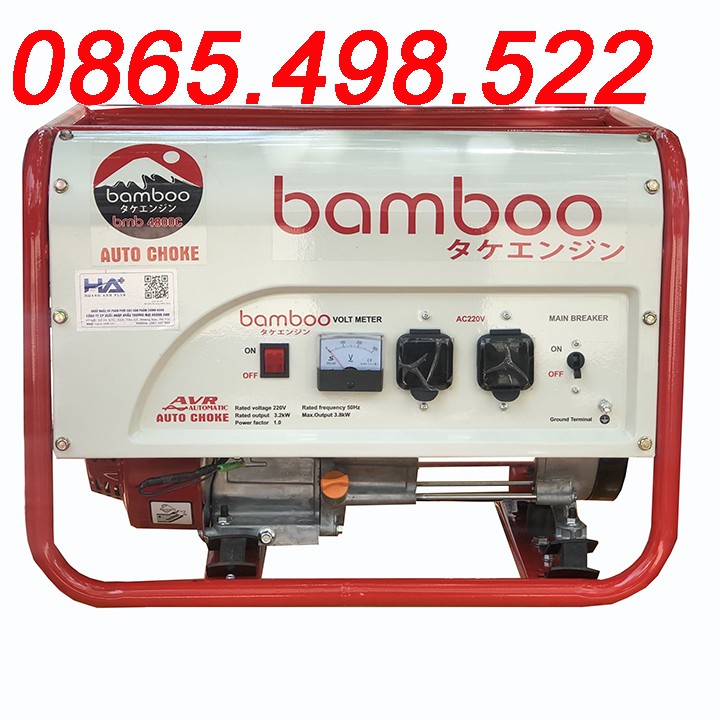 Máy Phát Điện Chạy Xăng 3.8kw Bamboo 4800C