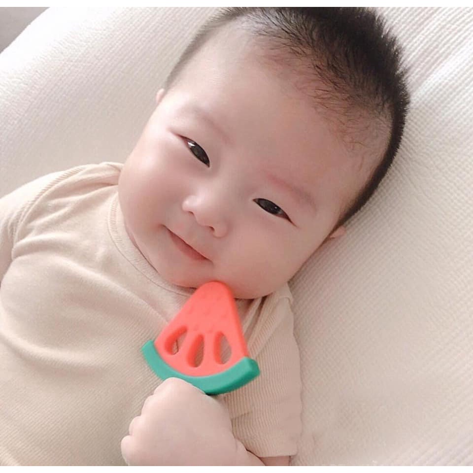 Gặm nướu Silicon trái cây ( Korea ) đồ chơi ngậm mọc răng dễ thương cho bé nhiều màu sắc bắt mắt