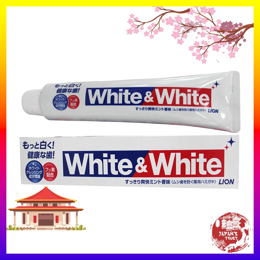 Kem đánh răng White and White Lion 150g Nhật Bản - Dành cho nướu nhạy cảm - Giá tốt - Hàng chính hãng