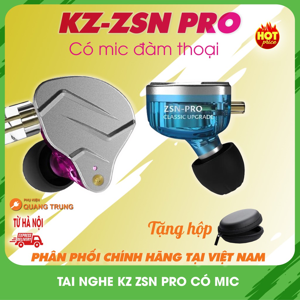 Tai nghe kz zsn pro,có mic đàm thoại,bản nâng cấp đáng giá