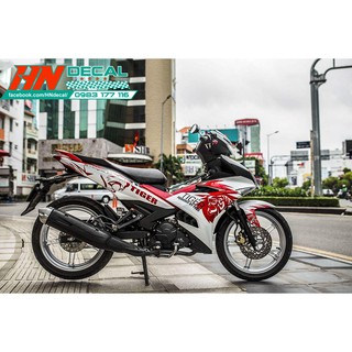 Tem Trùm Exciter 150  Đỏ Trắng Dragonn