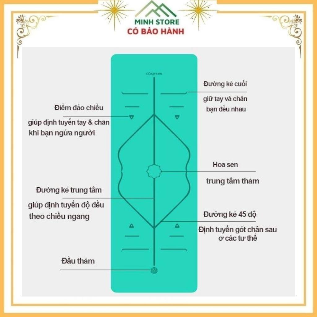 Thảm Tập Yoga [ TẶNG TÚI ] 6mm 8mm Định Tuyến 2 Lớp TPE Cao Cấp Chống Trượt