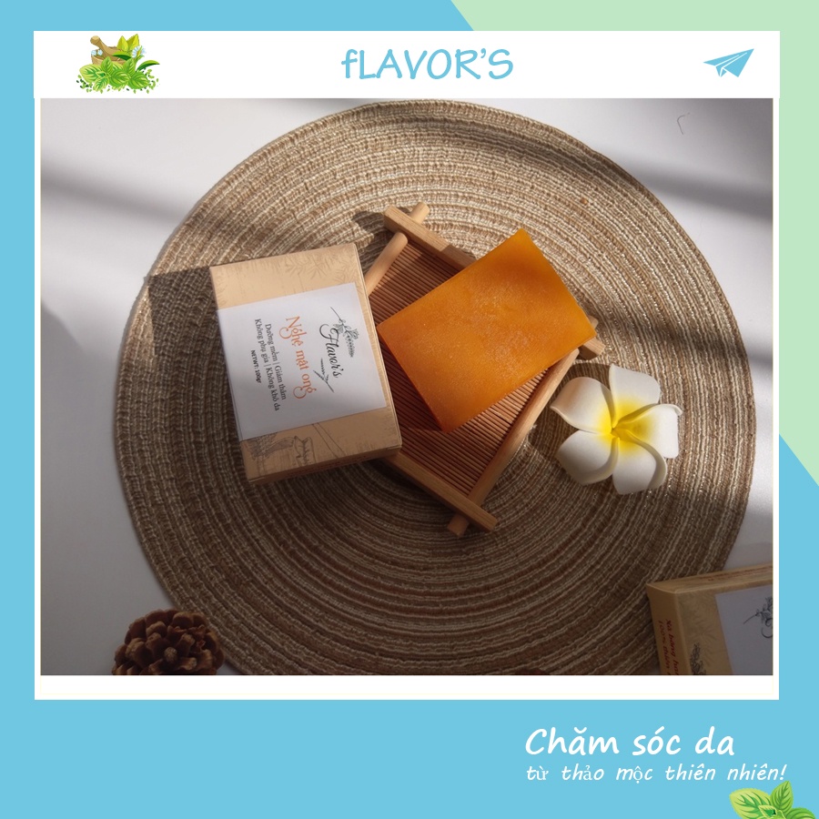 Xà bông nghệ tươi Flavor's trắng da ngừa thâm loại bỏ mụn- xà phòng nghệ tươi hanmade. | BigBuy360 - bigbuy360.vn