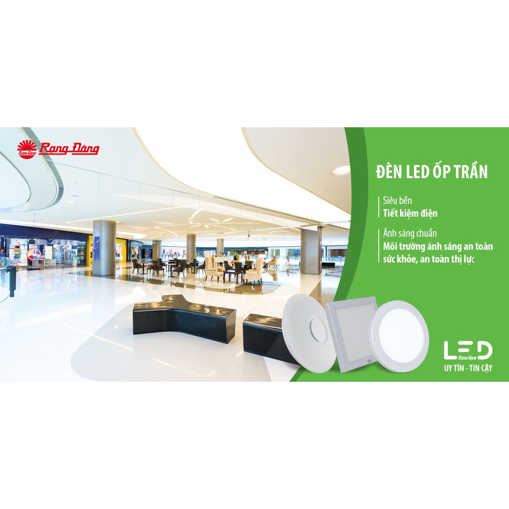 Đèn LED Ốp Trần Rạng Đông 18W Փ225, ChipLED Samsung Model: D LN09L 225/18W