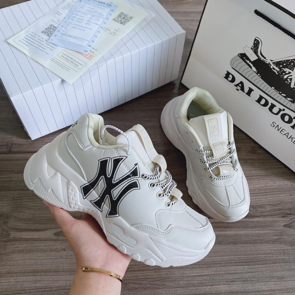 giày 𝗠𝗟𝗕, giày boston nữ tăng chiều cao nâng đế 4cm mlb ny đen nâng đế êm chân dễ phối đồ hot 2021 sneaker nữ jkl