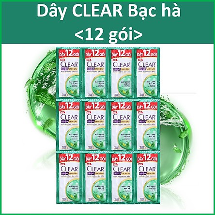 Clear men, bạc hà, hoa anh đào dây dầu gội