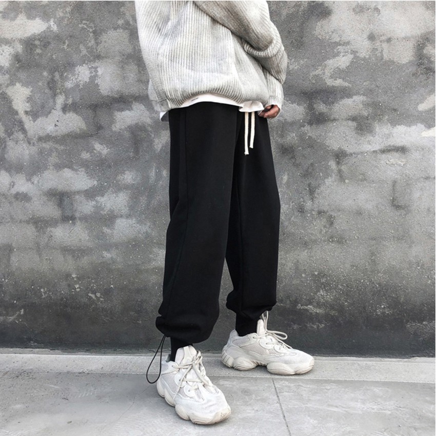 Quần Culottes Ống Rộng Mặc 2 Kiểu Có Thể Rút Dây Thành Jogger Bo Gấu Lưng Thun Co Giãn JOGGER NAM 9000064C4