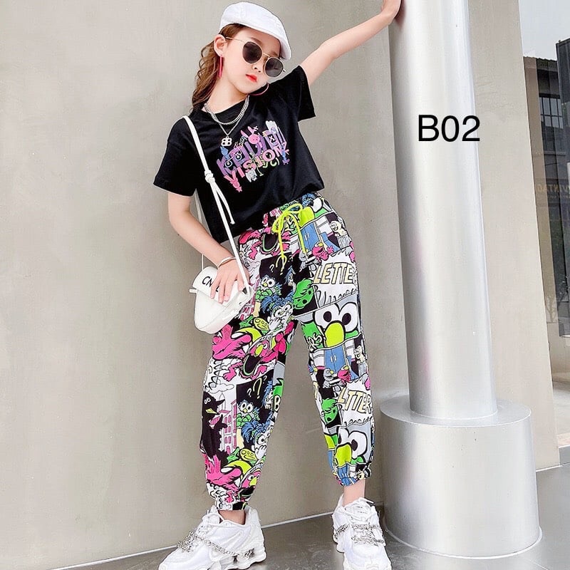 Set Đồ Thể Thao Ngắn Thời Trang Cho Bé Gái