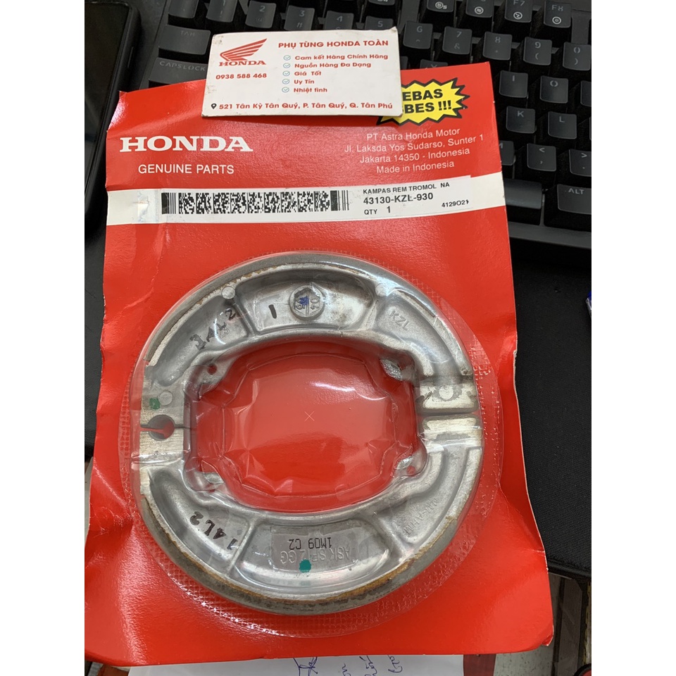 BỐ THẮNG SAU VARIO / AB / CLICK / PCX / SH MODE / PCX / LEAD /VISION ZIN CHÍNH HÃNG HONDA