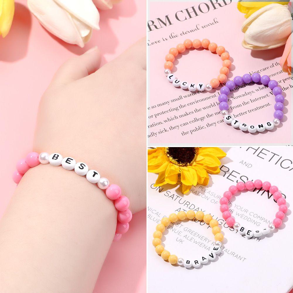 ESPO Vòng Đeo Tay Hạt Nhựa / resin Kiểu Công Chúa Thiết Kế Quyến Rũ