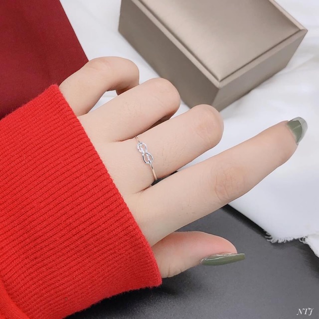 NHẪN NỮ MẶT VÔ CỰC SNAG CHẢNH - NHẪN NỮ BẠC TA