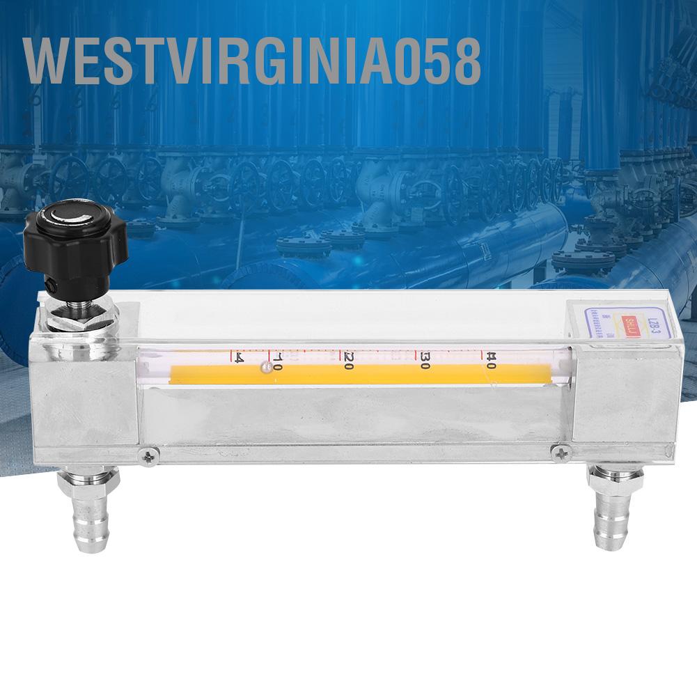 Westvirginia058 LZB-3 Glass Tube Liquid Flowmeter Water Flow Meter for Acid &amp; Alkaline