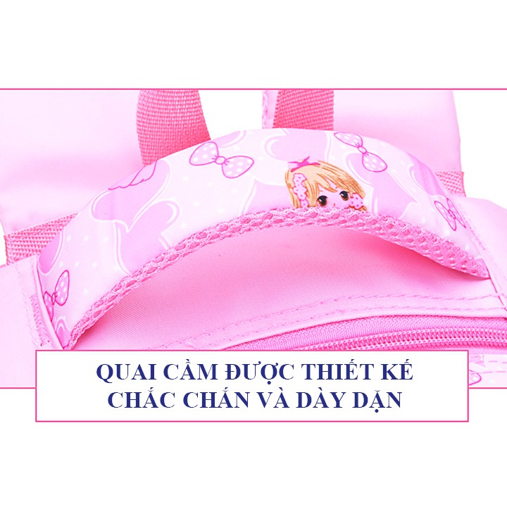 Balo đi học cho bé gái, balo học sinh hình công chúa xinh xắn phù hợp cho bé gái 6-10 tuổi BBShine – B009