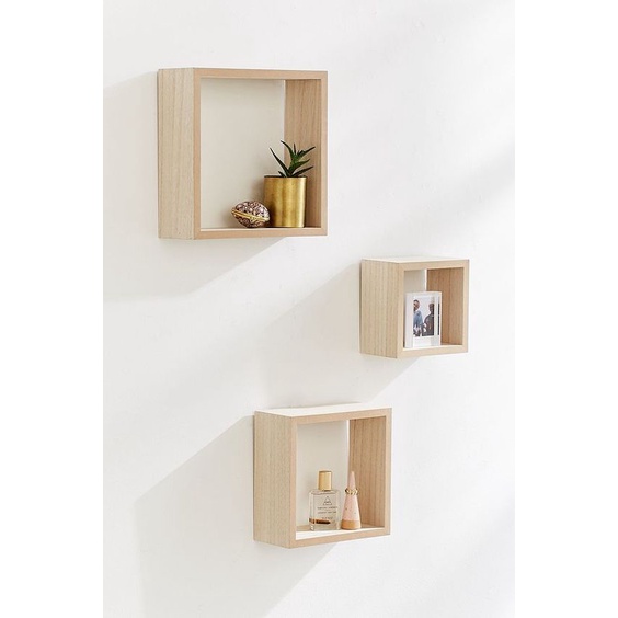Kệ treo tường ô vuông gỗ thông| ô vuông decor 20 x 20 HPKTT 23