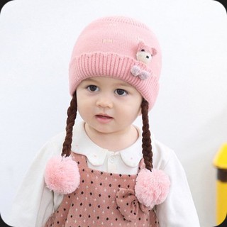 Mũ/Nón LEN 2 bím tóc M62_cho bé 3 tháng đến 15 tháng