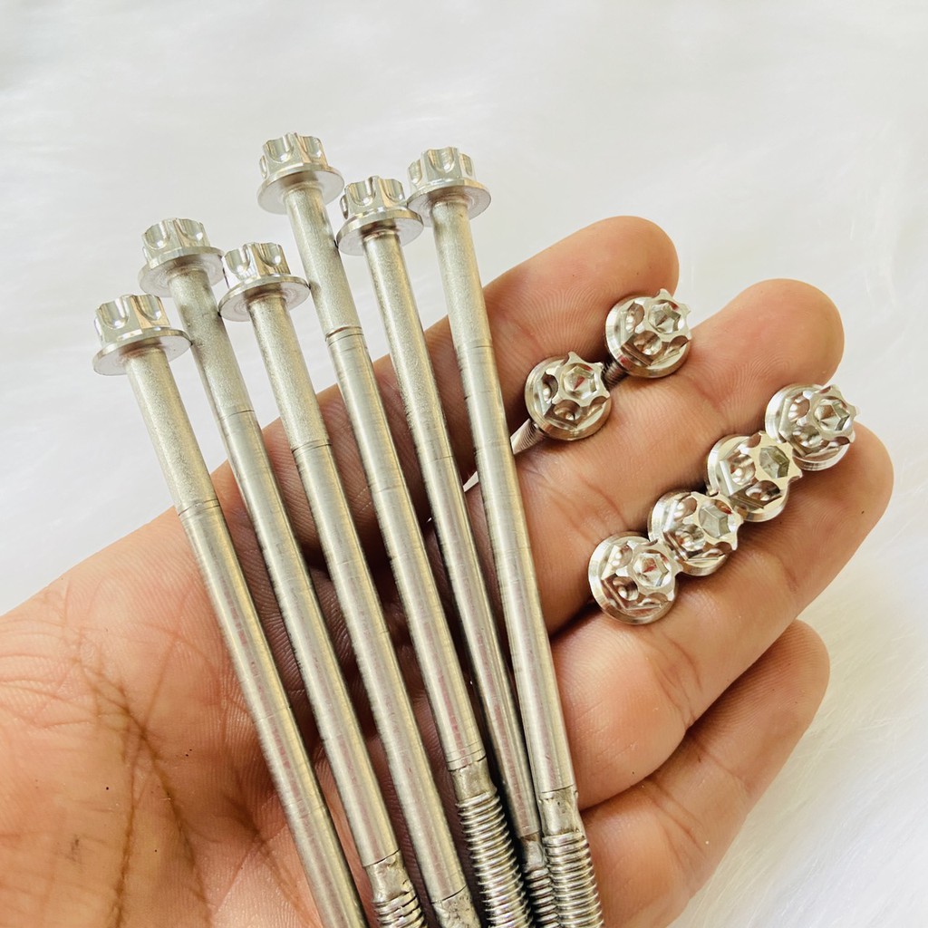 (6LY11 phân ) Ốc inox SALAYA thái 6ly110mm sử dụng lắp nắp tròn WAVE, DREAM hàng hiếm