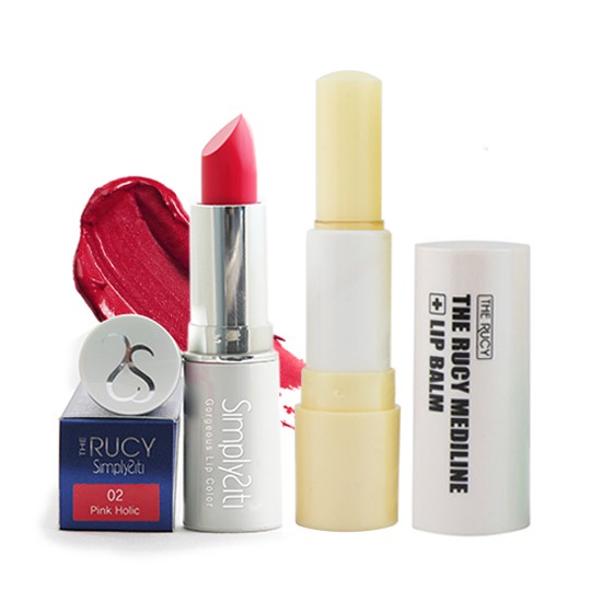 Combo The Rucy Son Symlisity Silver Màu 2 3.5g &amp; Son Dưỡng Môi Lipbalm Vanilla 4g