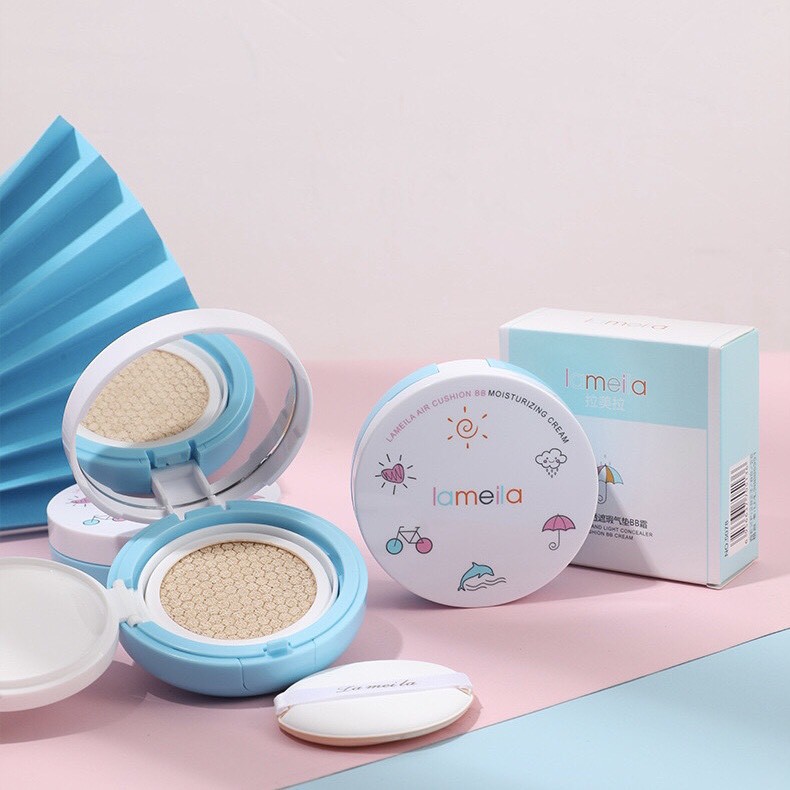 Phấn nước LAMEILA cấp ẩm che khuyết điểm Hydrating And Light Concealer Cushion BB Cream mềm mịn tự nhiên kiềm dầu LAML28
