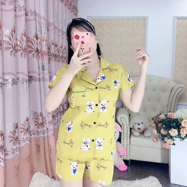 Bộ quần đùi,áo cộc mặc nhà( ảnh thật)