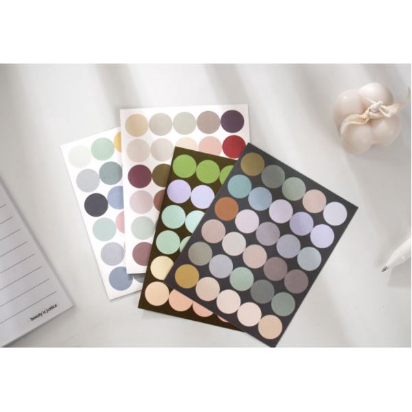 Set 10 tấm dot sticker theo tông màu