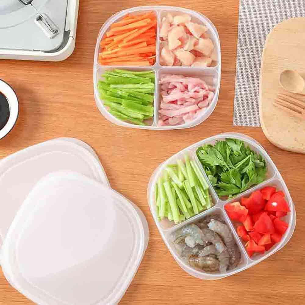 Hộp Đựng Cơm Trưa Bằng Nhựa PP Trong Suốt Có Nắp Đậy Thân Thiện Với Môi Trường