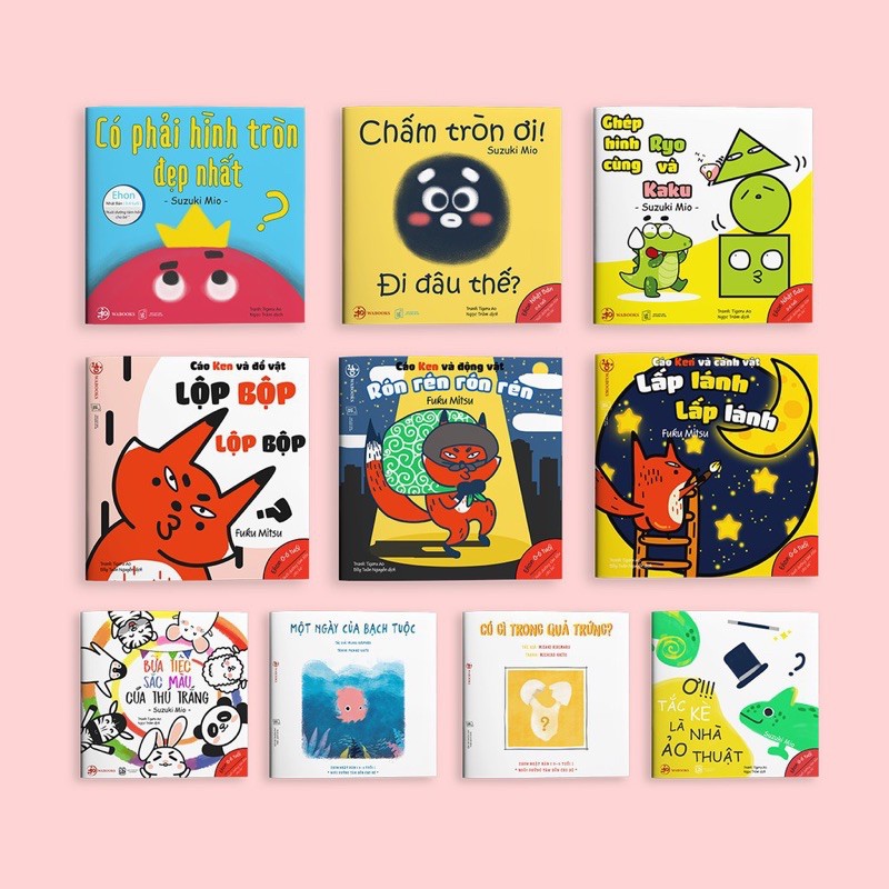 Sách ehon hay nhất: Màu sắc, Âm thanh, Hình khối - Ehon Nhật Bản cho bé 0 - 6 tuổi
