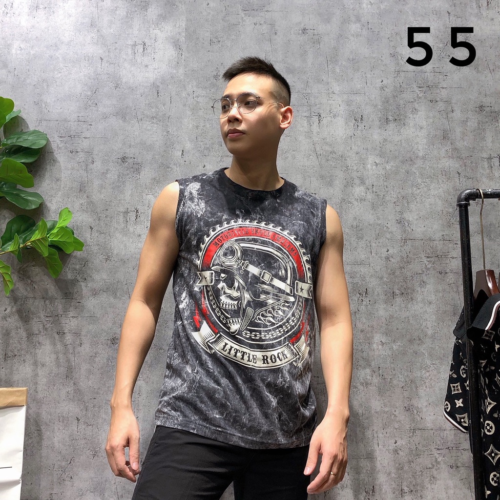 Áo ba lỗ gym thể thao tanktop sát nách unisex bigsize cotton cao cấp SNTL 55