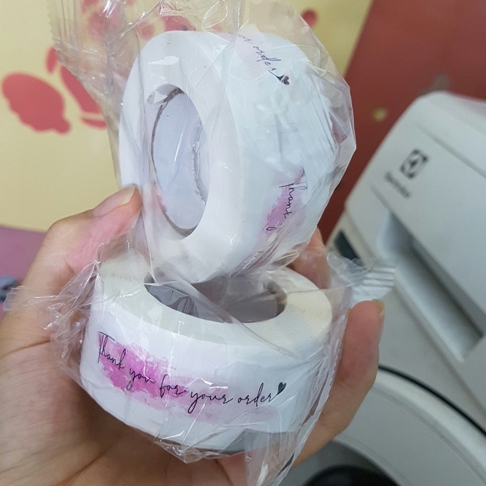 Cuộn 250 miếng stick Sticker Thank you Dán nhãn cảm ơn dán quà tặng hộp quà STICK020