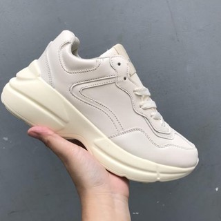 (Fullbox+tag)Giầy chunky màu trắng kem chất đẹp