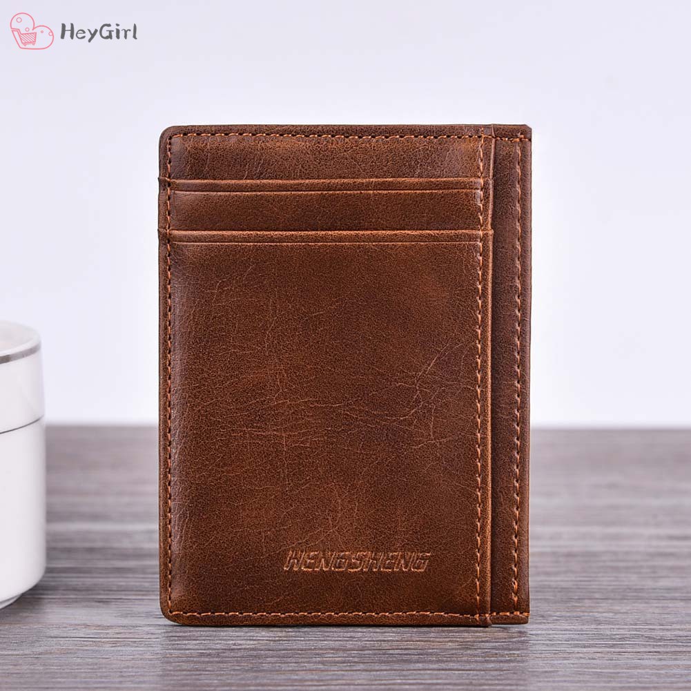 Men's Credit Card Holder ID Card Mini Wallet Hand Pocket Case Zipper Bag