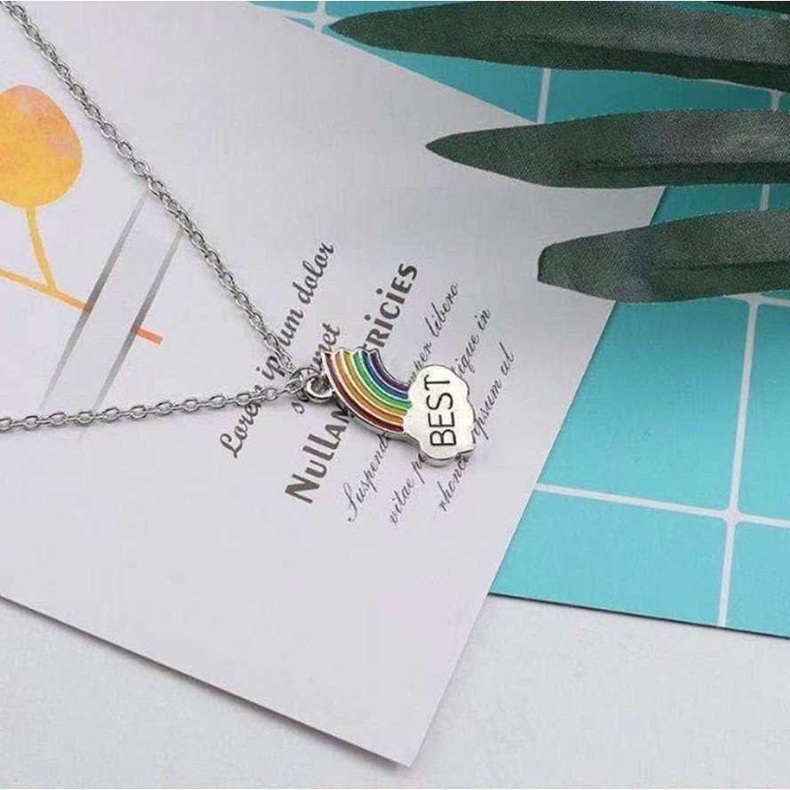 Dây chuyền mặt CẦU VỒNG BEST FRIENDS vòng cổ tình bạn nam nữ unisex dễ thương