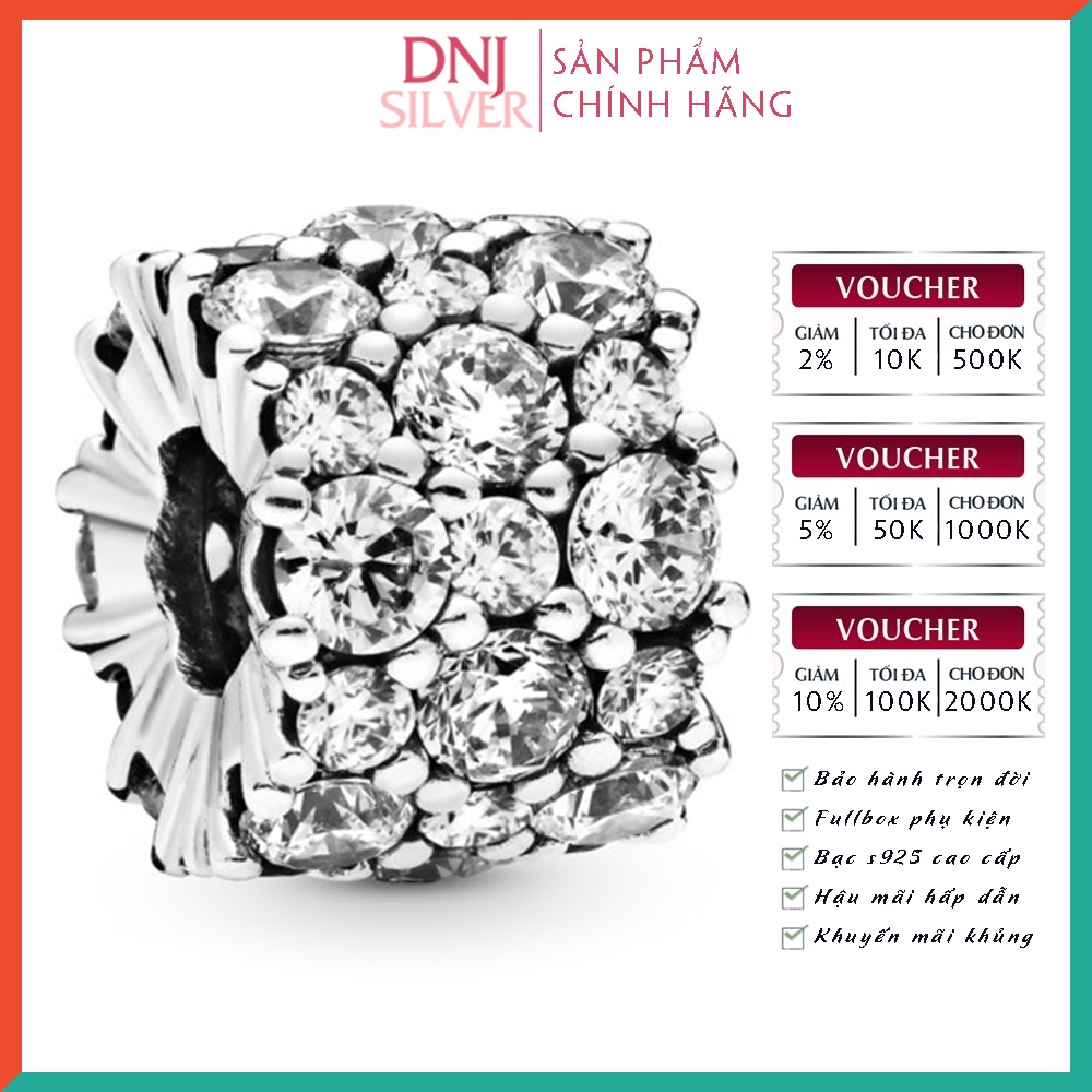 Charm bạc 925 cao cấp, hàng chuẩn bạc - Charm Clear Sparkle thích hợp để mix vòng tay charm - DN177